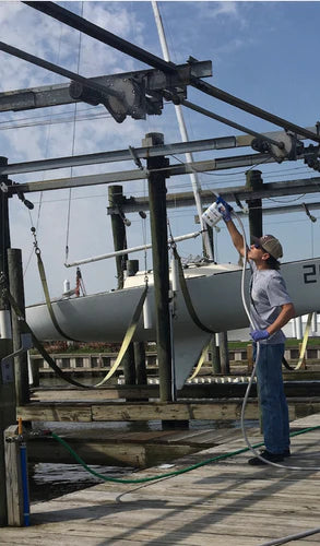 Boat Lift Maintenance with Salts Gone