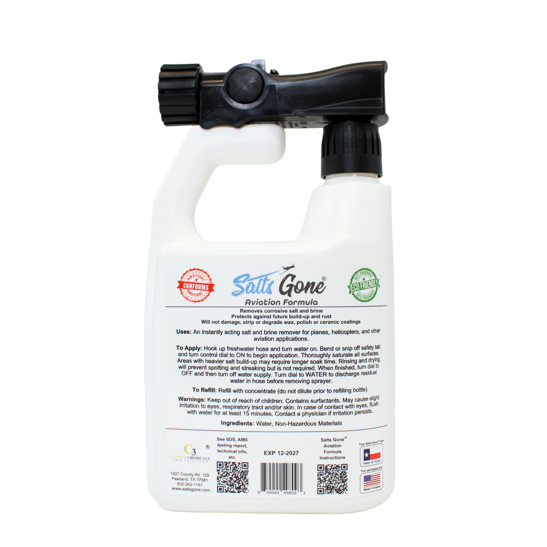 Salts Gone® Aviation Formula Hose End Sprayer