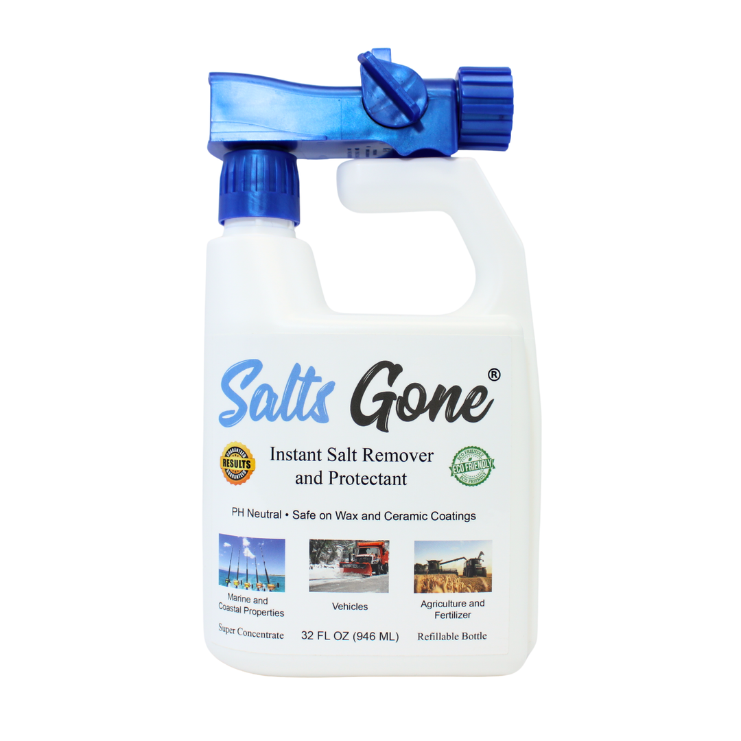 Combination Pack: 2 Gallons Salts Gone®, Hose End Sprayer, Motor Flush Attachment