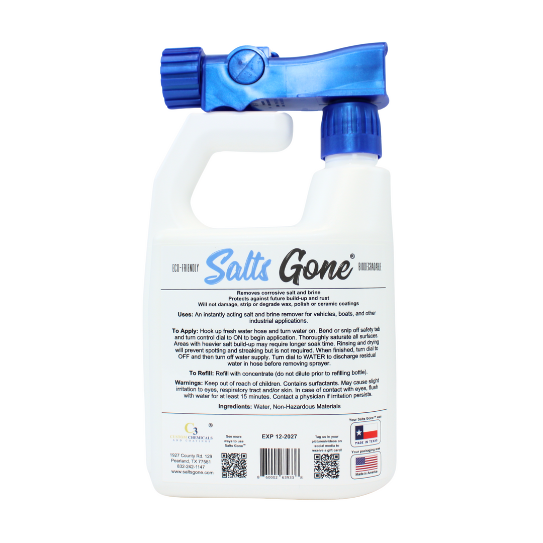 Combination Pack: 2 Gallons Salts Gone® and Hose End Sprayer